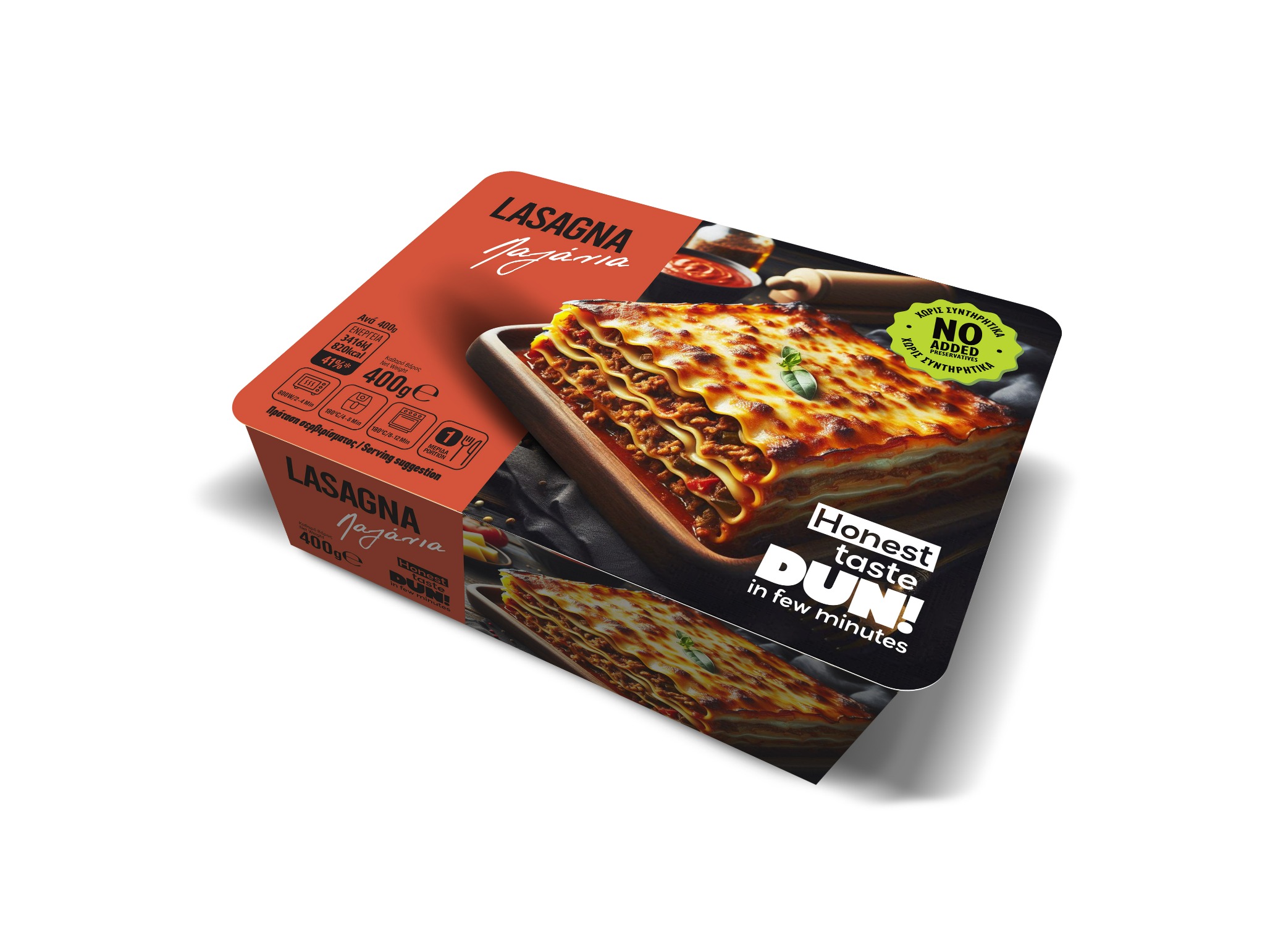 Lasagna · 400 g in its DUN! pack