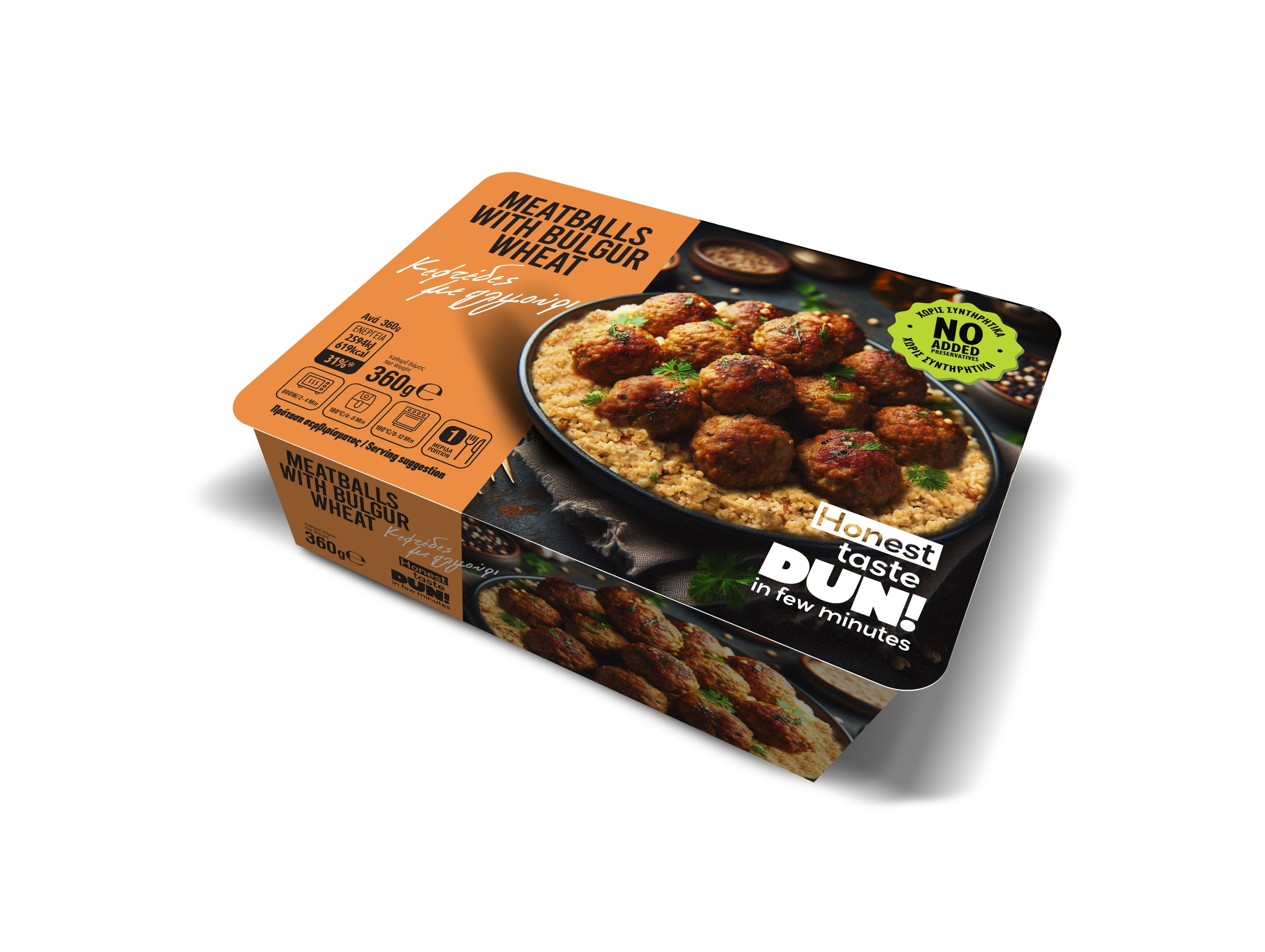 Meatballs with bulgur wheat · 360 g in its DUN! pack