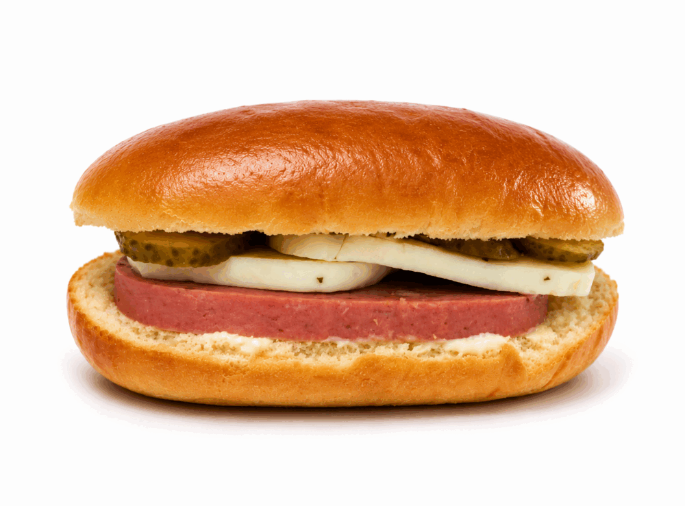 Luncheon meat & grilled cheese brioche · 140 g